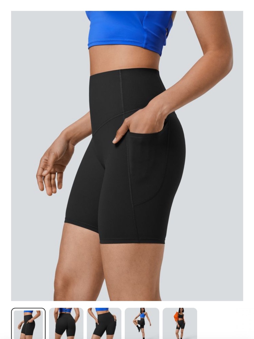 Halara ultra sculpt high waisted biker shorts size large 7” inseam